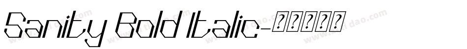 Sanity Bold Italic字体转换